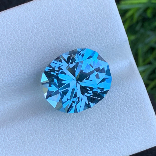 Loose Swiss Blue Topaz Gemstone, Fancy Cut 8.75 Carats