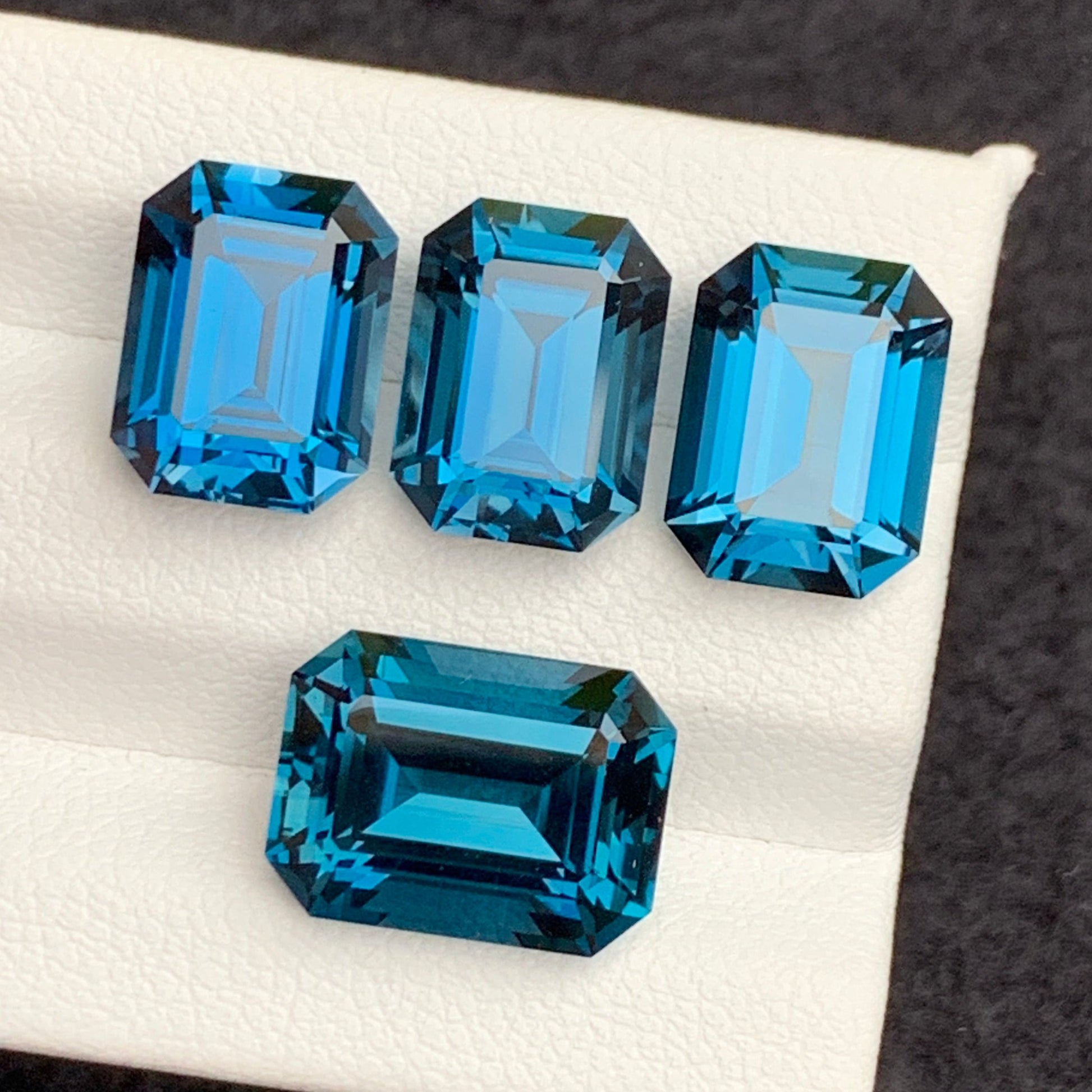 blue topaz gems set