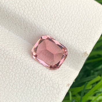 1.54 Carats Natural Pink Bubblegum Tourmaline Gemstone with Cushion Cut