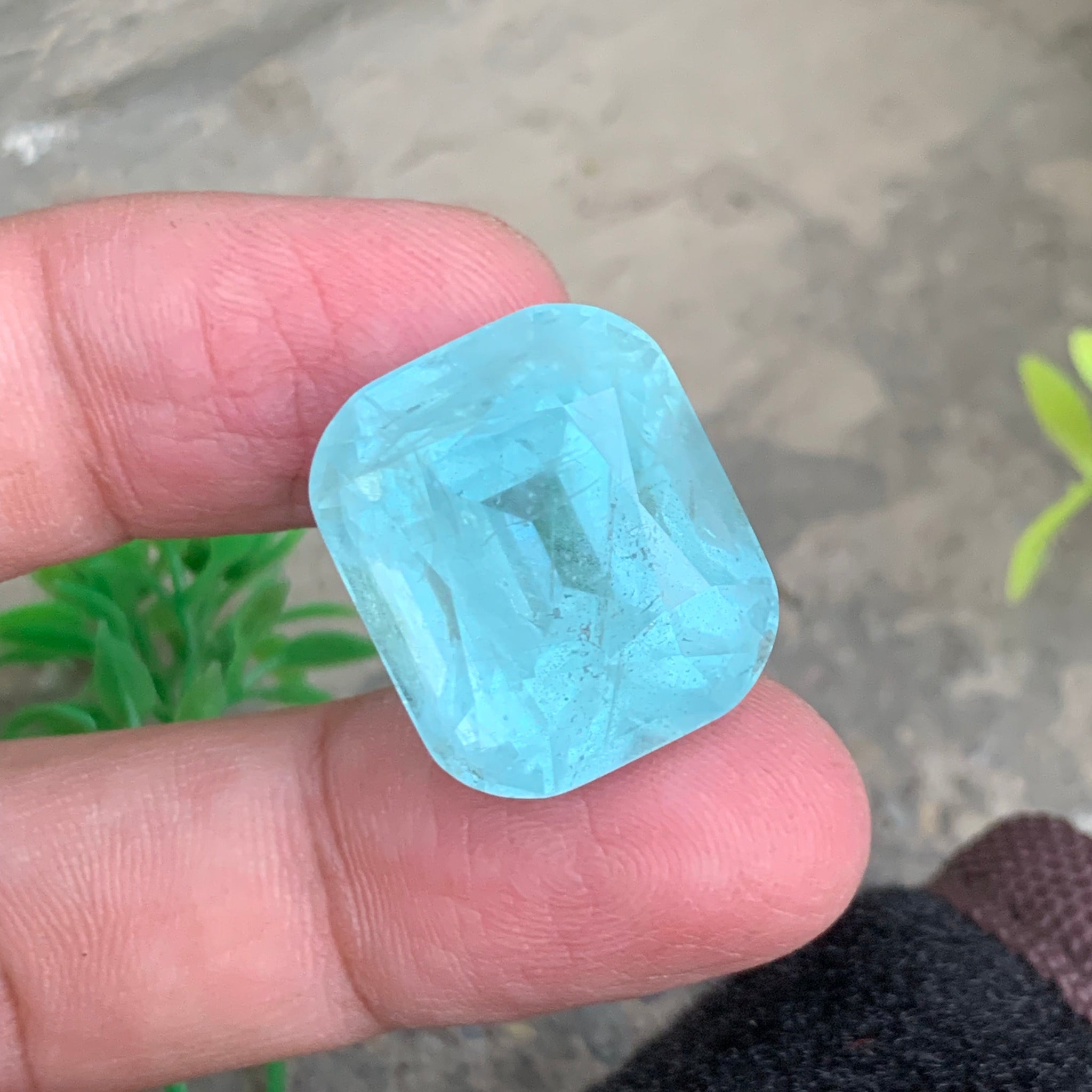 51.15 Carats Natural Aquamarine Gemstone with Cushion Cut from Africa