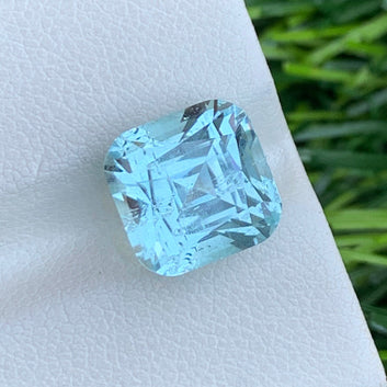 Aquamarine Gemstone from Pakistan, Cushion Cut 5.35 Carats