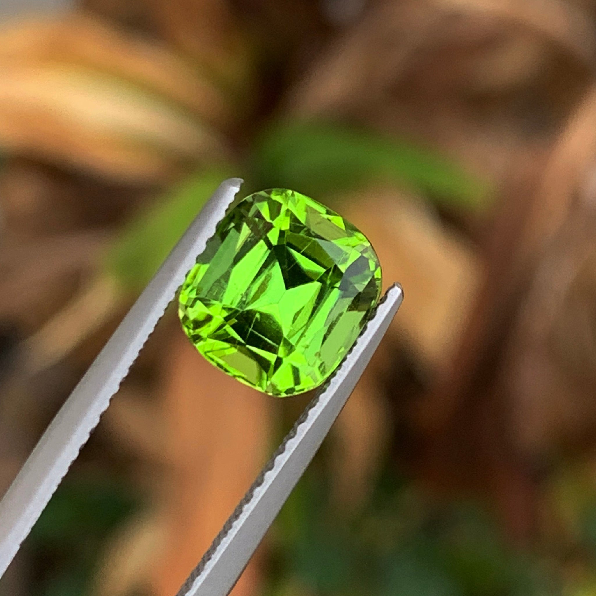 green peridot gemstone