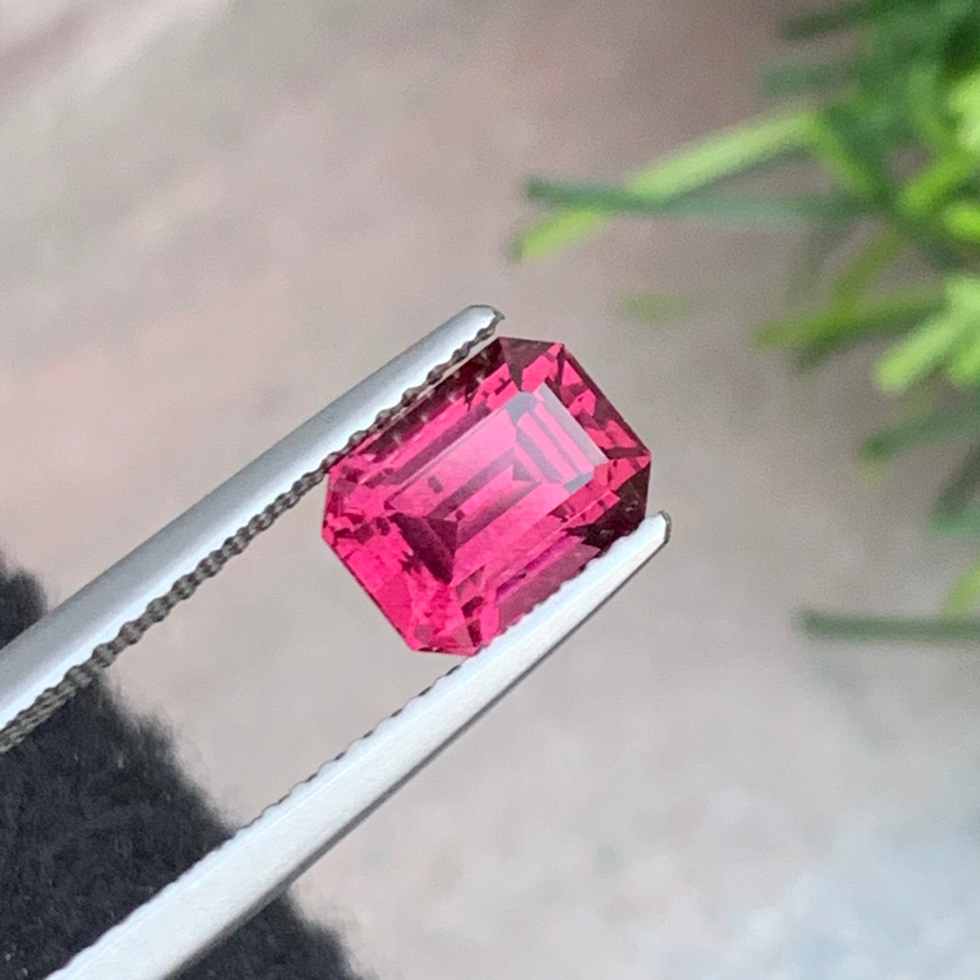 Pink garnet stone