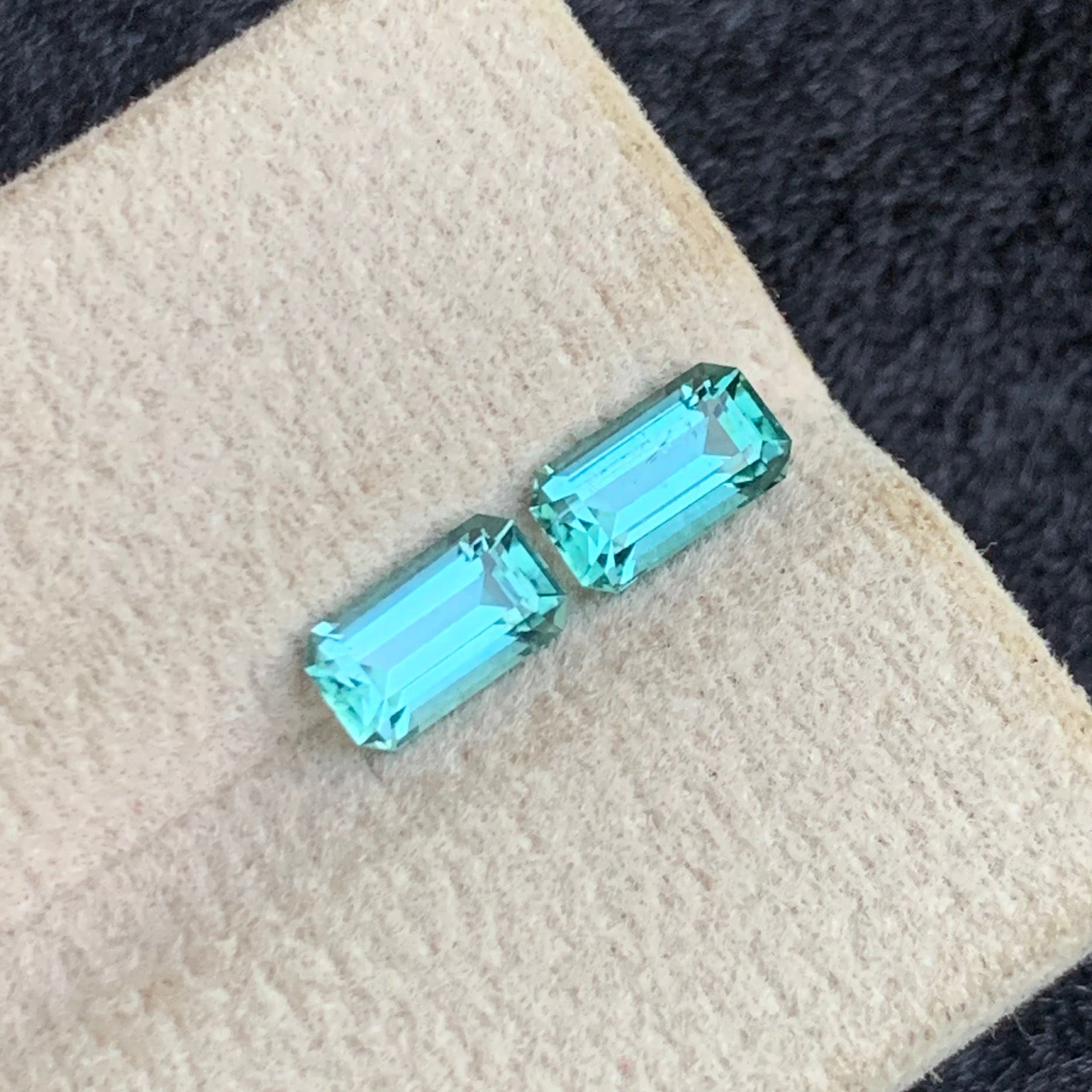 seafoam tourmaline pair