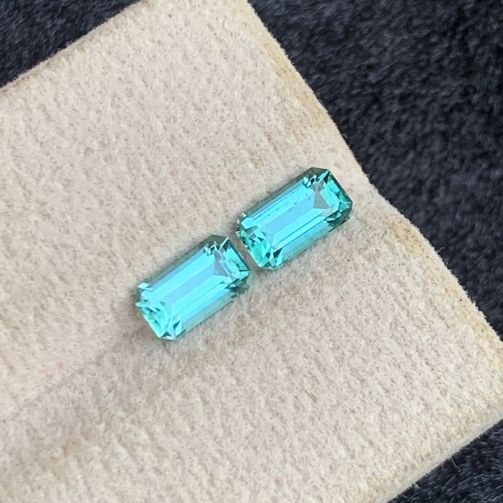 seafoam tourmaline earring pair