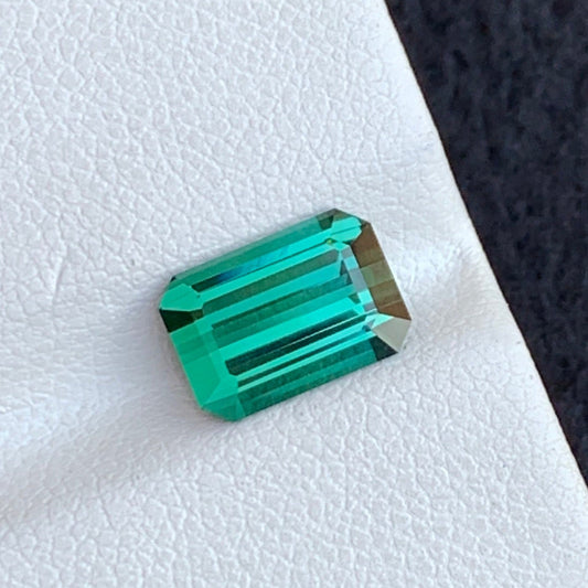 Natural Green Tourmaline from Afghanistan, Emerald Cut 2.15 Carats