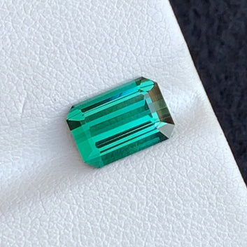 Natural Green Tourmaline from Afghanistan, Emerald Cut 2.15 Carats