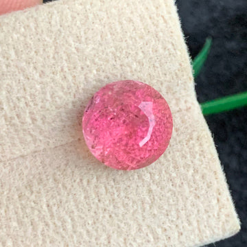 4.50 Carats Rubellite Tourmaline Gemstone – Round Cut from Afghanistan