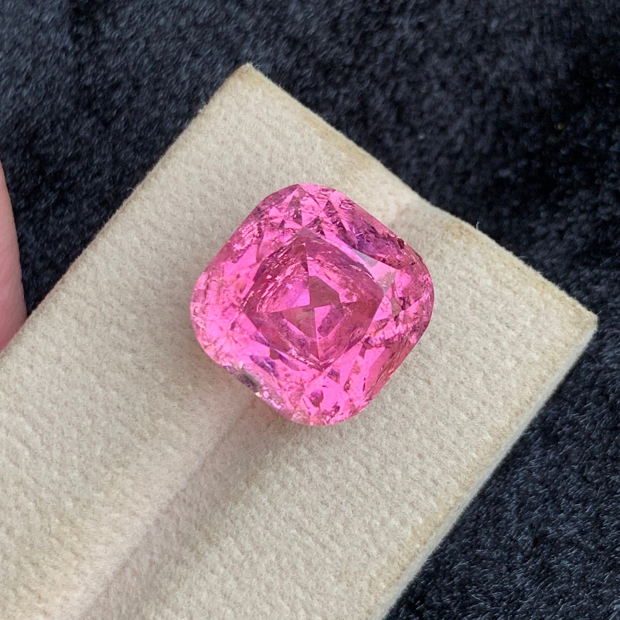 17.85 Carats Natural Baby Pink Tourmaline - Cushion Cut Gemstone from Afghanistan