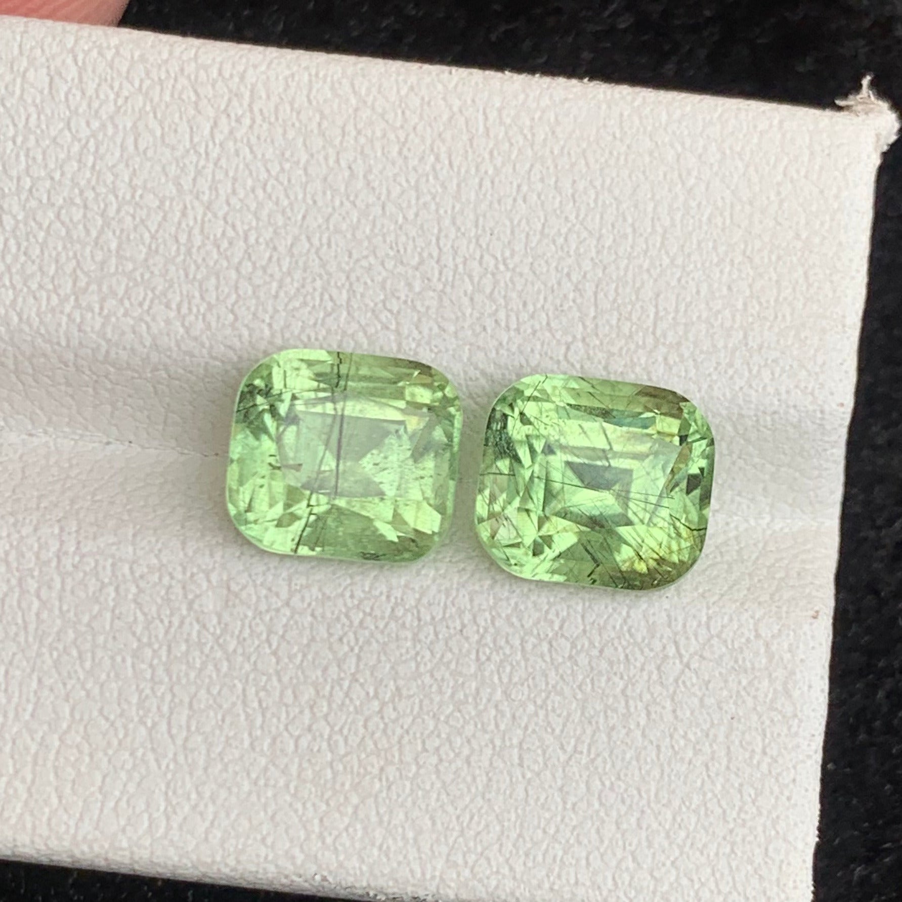 Green Rutile Peridot pair
Green Rutile Peridot earrings