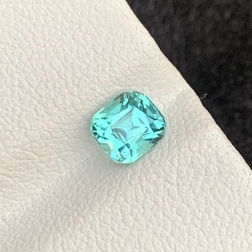 1.00 Carat Greenish Seafoam Tourmaline – Cushion Shape from Afghanistan