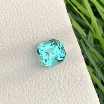 1.00 Carat Greenish Seafoam Tourmaline – Cushion Shape from Afghanistan