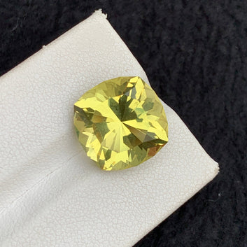 9.25 Carats Lemon Quartz Stone, Yellow Gemstone Square Cushion Shape