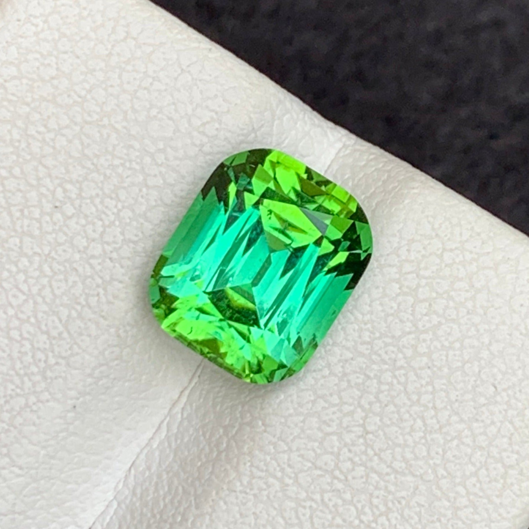 vivid mint green tourmaline