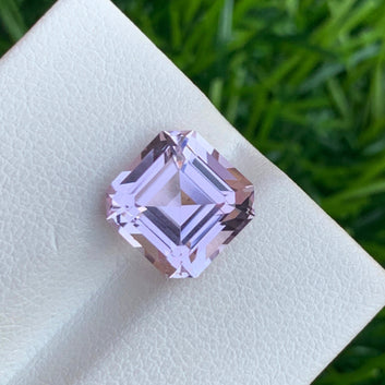 Natural Pink Kunzite Gemstone, Asscher Cut 4.75 Carats