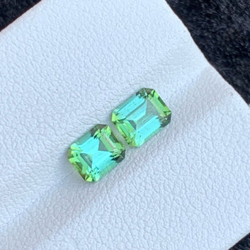 Yellow Bluish Green Tourmaline pair
 Bluish Green Tourmaline earrings