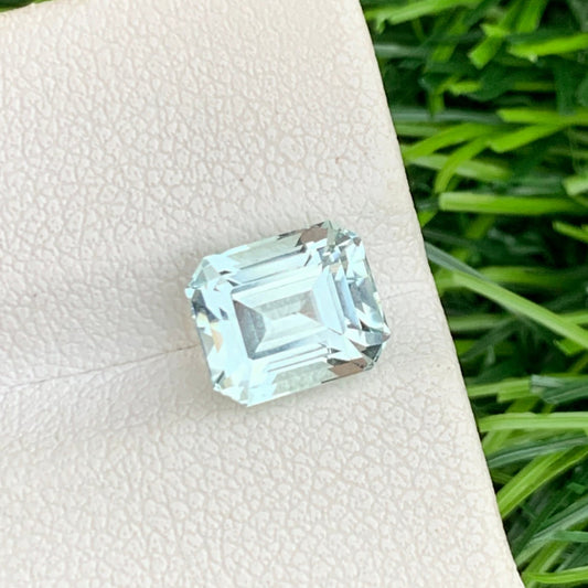 2.40 Carats Natural Aquamarine Gemstone, Cut Aquamarine Emerald Shape