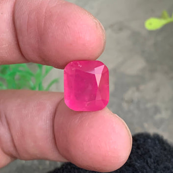 10.05 Carats Pink Rubellite Tourmaline Gemstone – Cushion Cut from Afghanistan