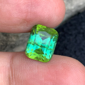 Bright Forest Green Tourmaline 6.70 Carats Cushion Cut – Natural Gemstone from Afghanistan | OneStep Gems