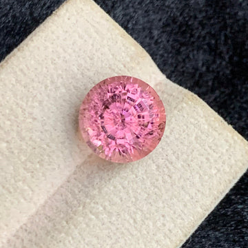 Loose Pink Tourmaline Gemstone – Round Shape 6.50 Carats from Africa