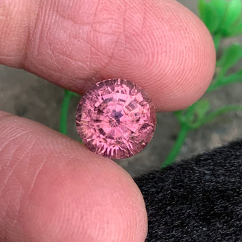 Loose Pink Tourmaline Gemstone – Round Shape 6.50 Carats from Africa