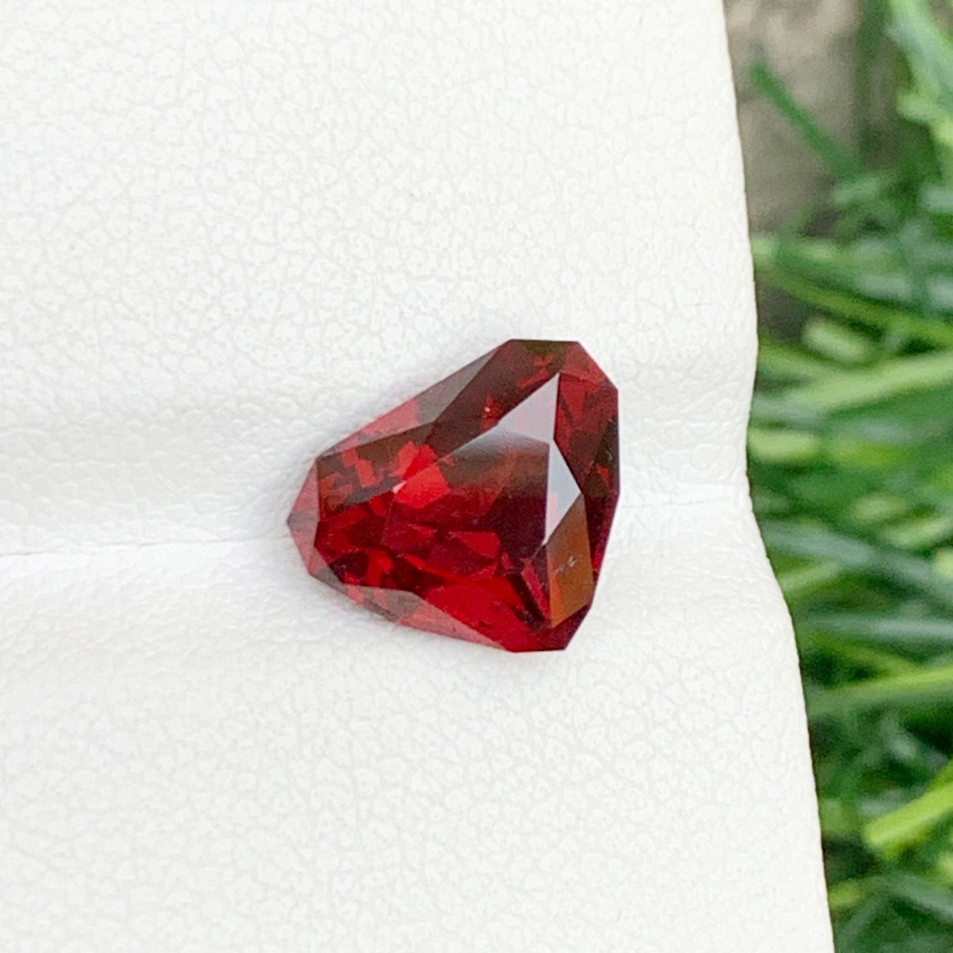 red gemstone