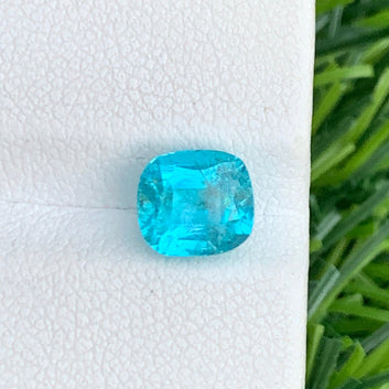 1.95 Carats Natural Blue Apatite Gemstone, Sky Blue Apatite Cushion Cut