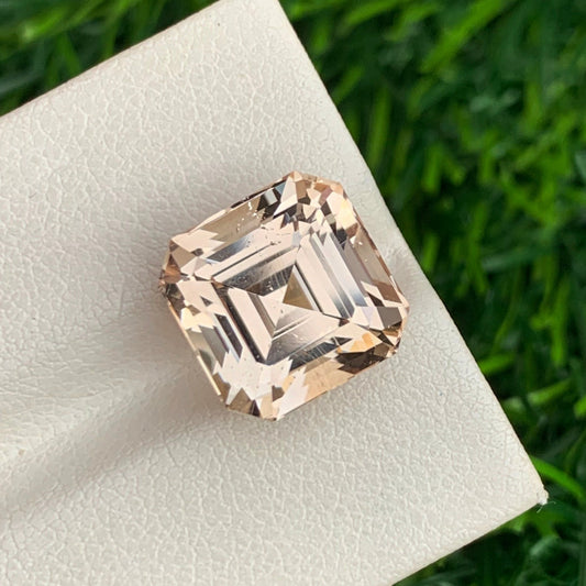 Natural Golden Topaz Gemstone, Asscher Cut 11.15 Carats