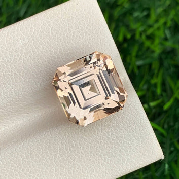 Natural Golden Topaz Gemstone, Asscher Cut 11.15 Carats