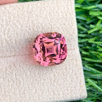 6.90 Carats Loose Hot Pink Tourmaline - Cushion Cut Gemstone from Afghanistan