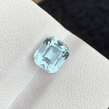 Beautiful Sea Blue Aquamarine, Cushion Cut 1.50 Carats