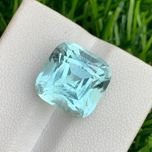 Natural Aquamarine from Pakistan, Cushion Cut 10.00 Cts