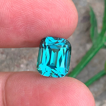 6.30 Carats High Quality Lagoon Tourmaline – Cushion Cut, Natural Afghan Lagoon Gemstone
