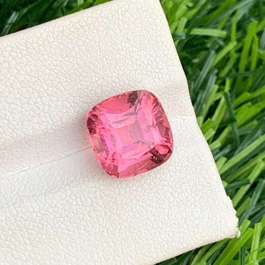 Pink Rubellite Tourmaline Gemstone – 5.05 Carats Cushion Cut from Afghanistan