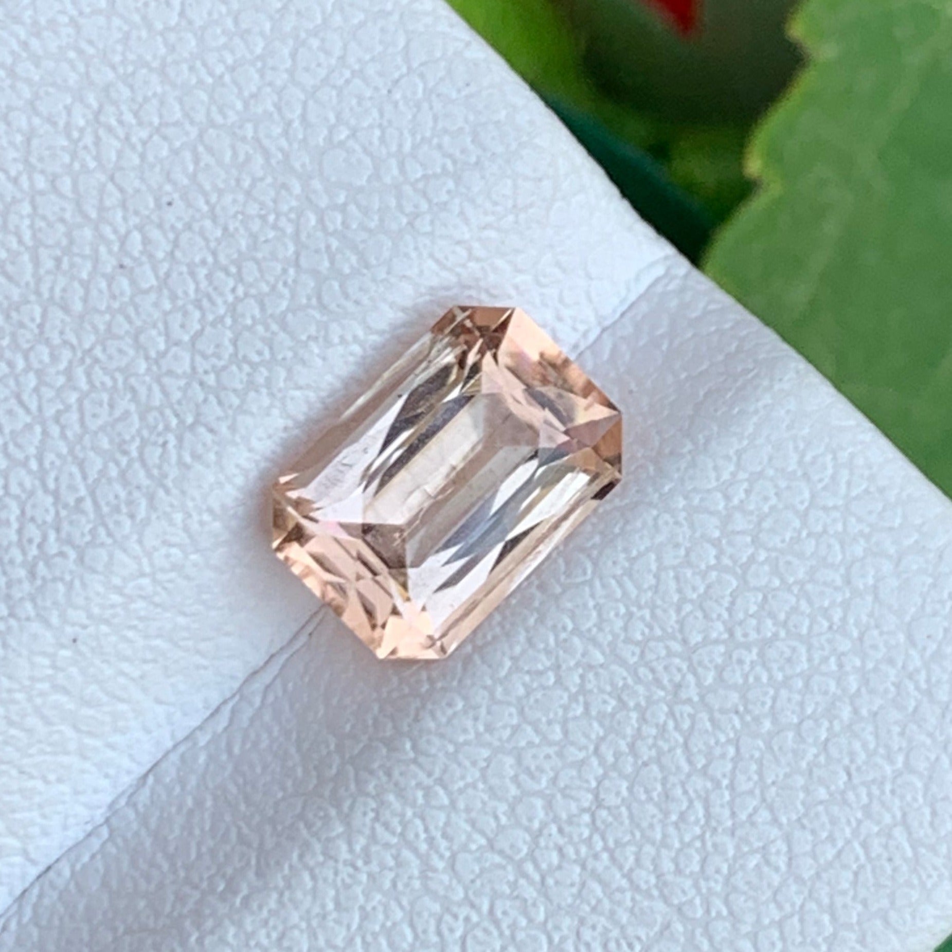 Faceted Peach Color Tourmaline,