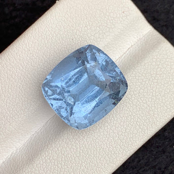 Blue Aquamarine from Pakistan, Cushion Cut 14.05 Carats