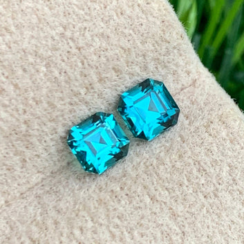 Neon Blue Tourmaline pair 
Neon Blue Tourmaline earrings