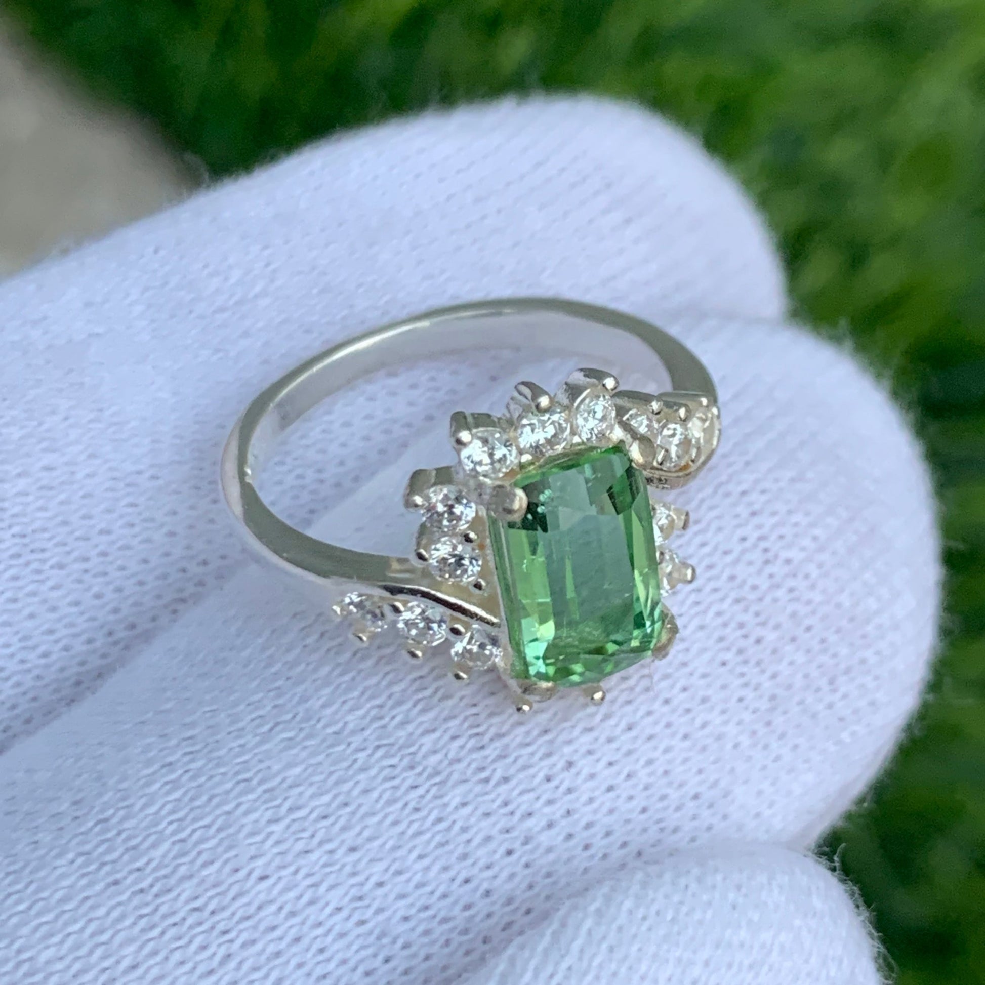 Mint green Stone Ring