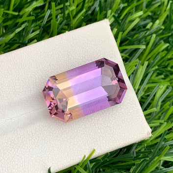 16.30 Carats Loose Ametrine Gemstone, Beautiful Ametrine Emerald Cut