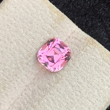 1.40 Carat Natural Pink Tourmaline from Afghanistan with Cushion Cut, Eye Clean Clarity