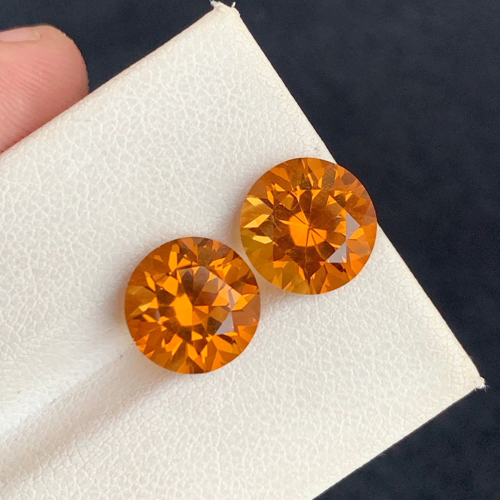 Orange Citrine Pair