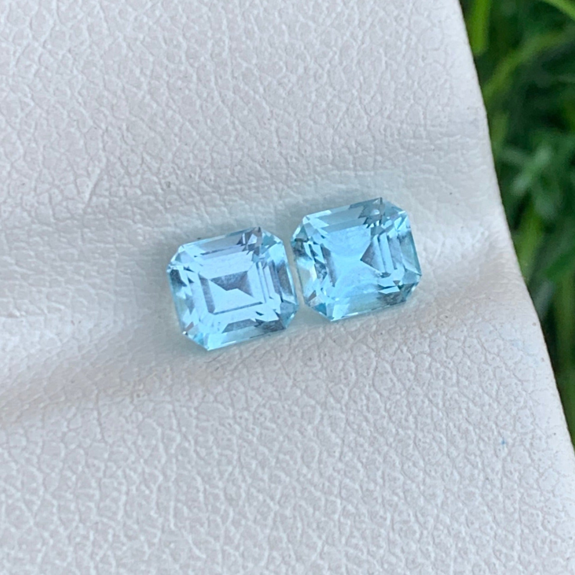 Natural blue topaz pair