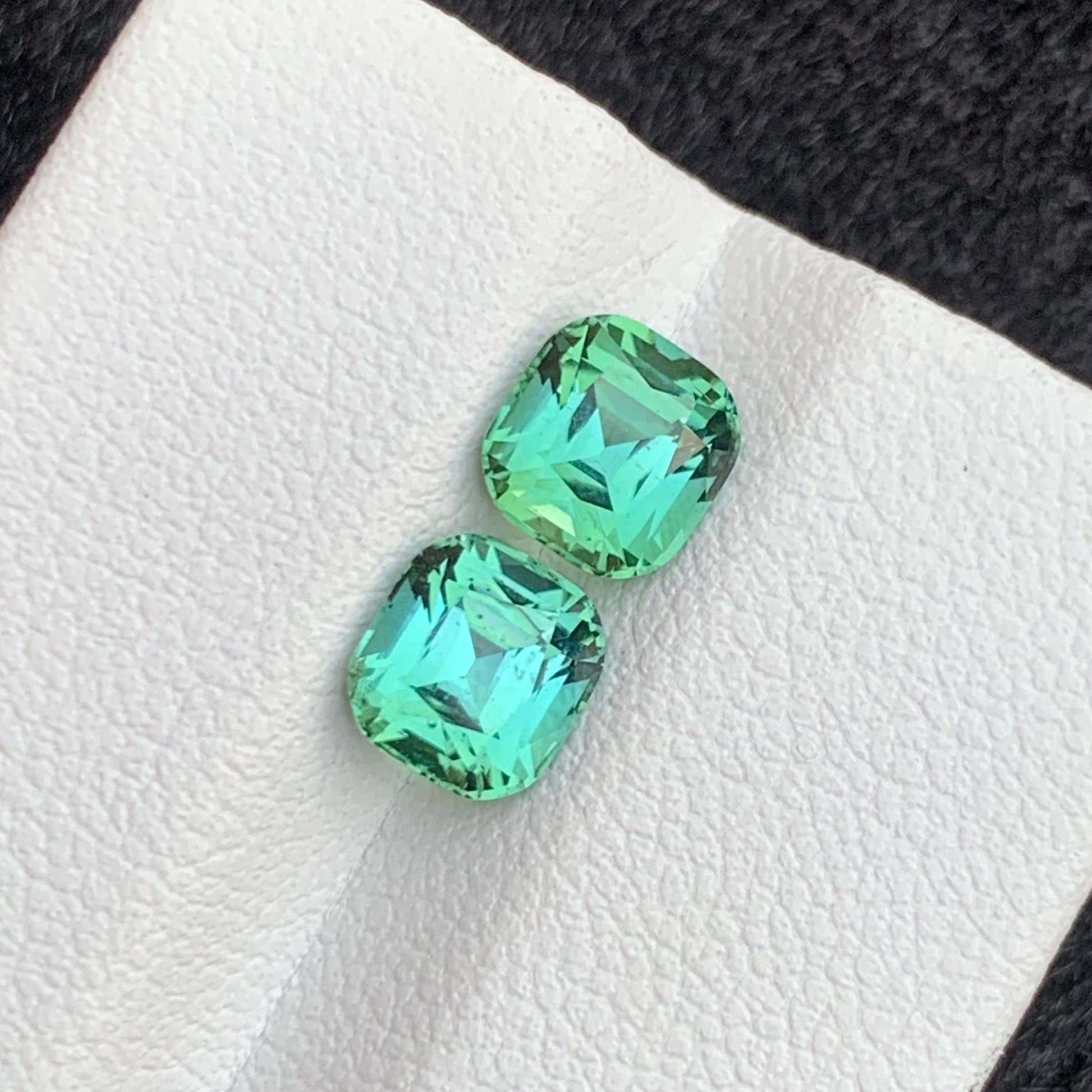 Mint green stone pair