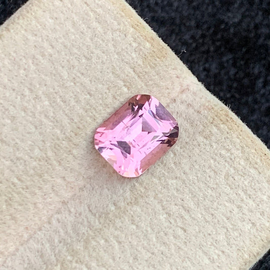 1.35 Carats Natural Pink Bubblegum Tourmaline with Cushion Cut