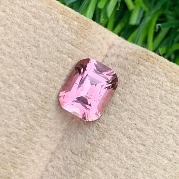 1.35 Carats Natural Pink Bubblegum Tourmaline with Cushion Cut