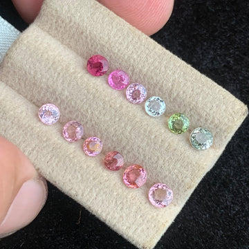 3.46 Carats Fine Quality Tourmaline Lot, Round Shape, Tourmaline Lot for Jewelry
