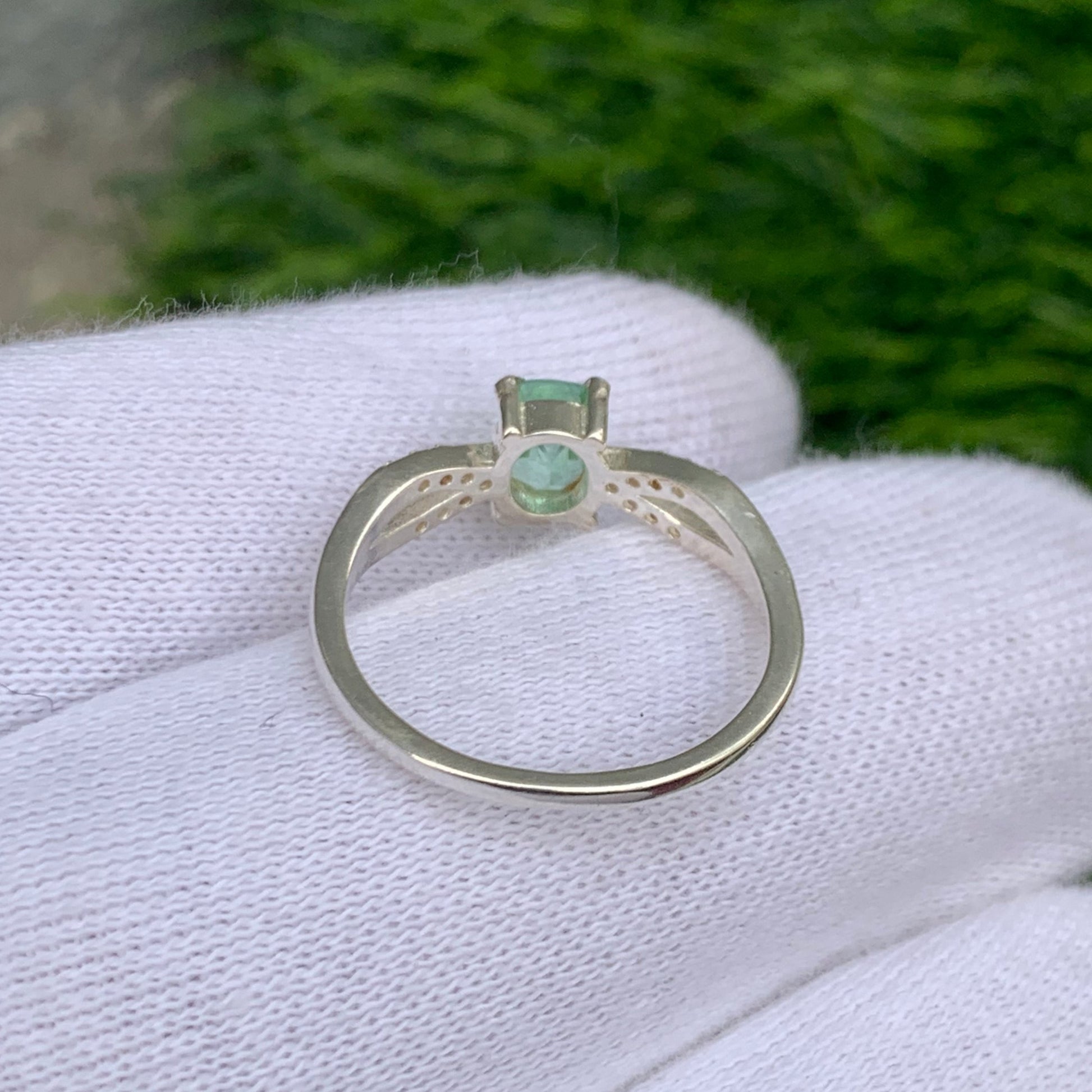 green tourmaline ring