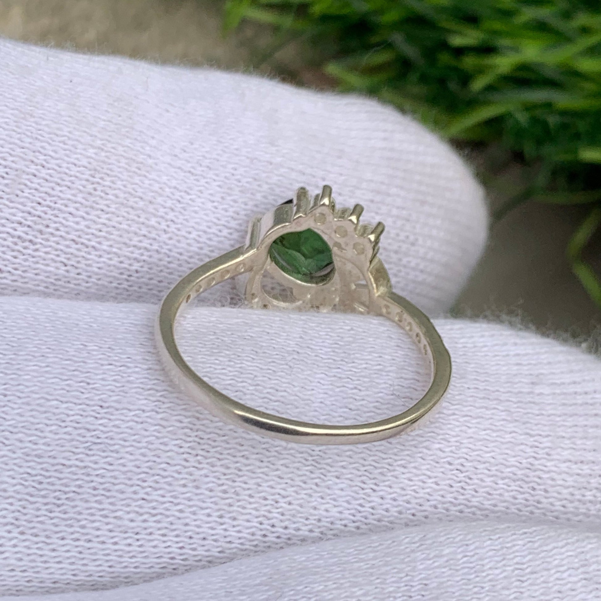 green tourmaline ring