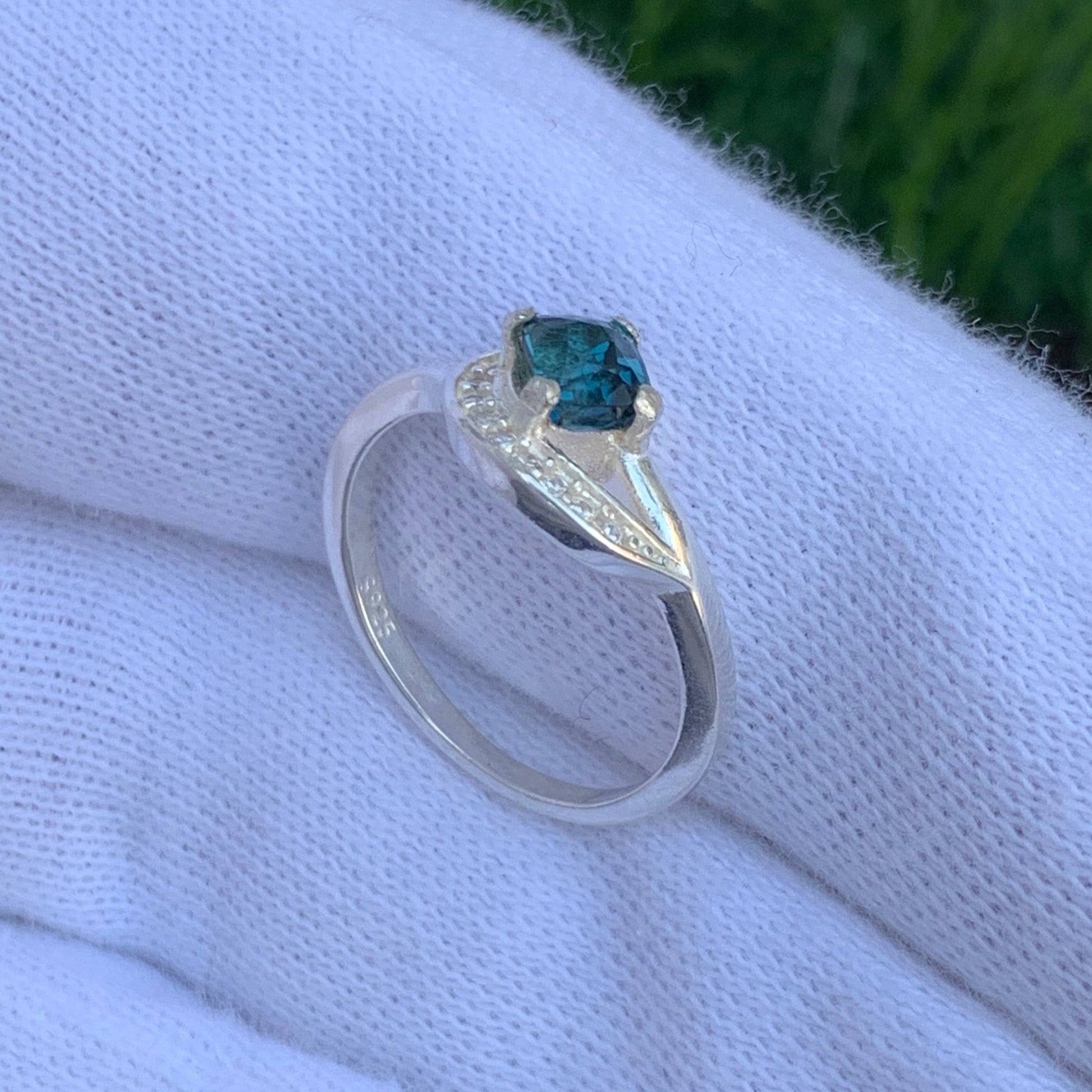 Sky Blue Tourmaline ring