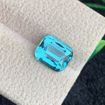 3.12 Carats Luxury Lagoon Tourmaline – Cushion Cut | Brilliant Afghan Lagoon Gemstone